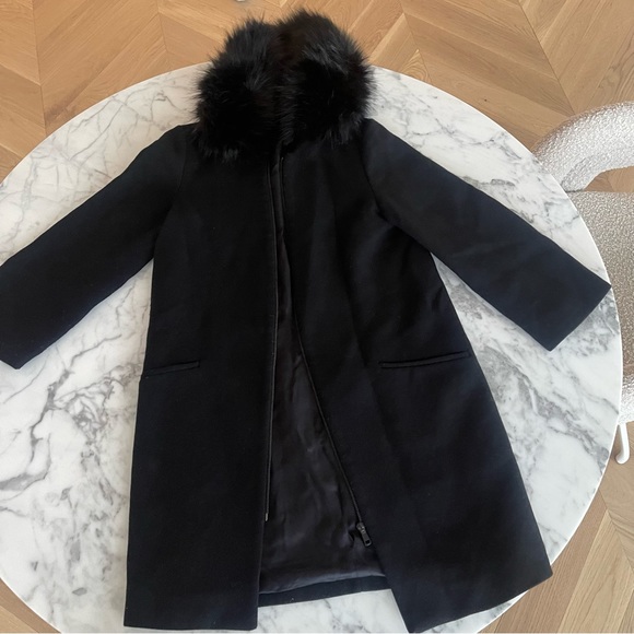 Zara Wool coat with removable Faux Fur - Picture 3 of 11